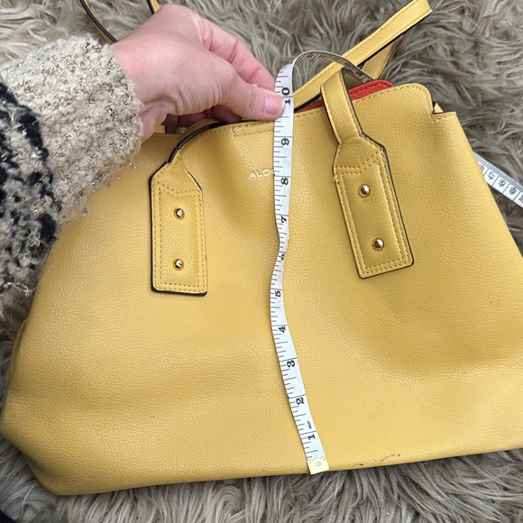 Aldo Vibrant Yellow and Red Tote Bag - Picture 2 of 13